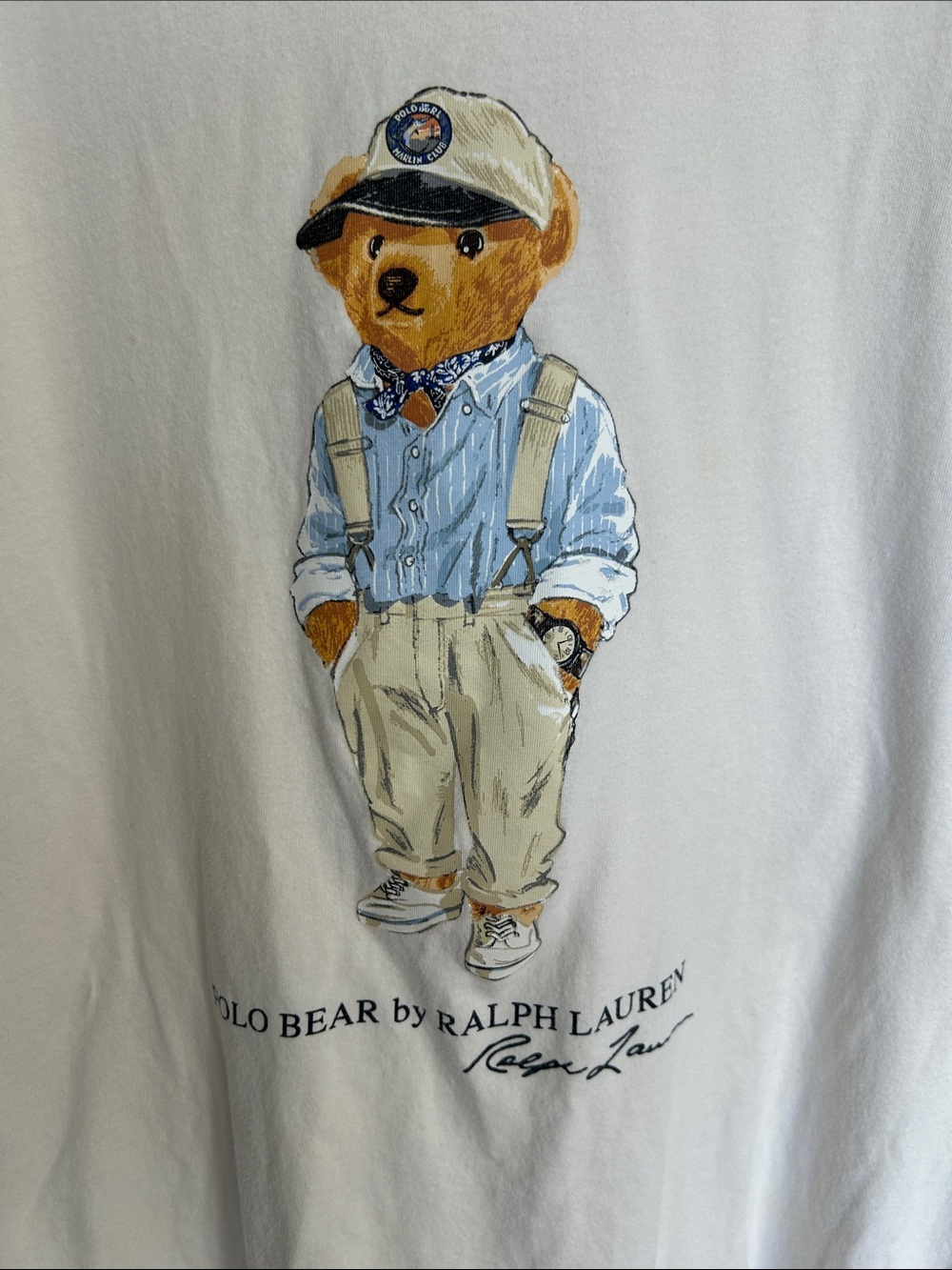 Polo by Ralph Lauren White Iconic Polo Bear Graphic Tee - Size 3XB